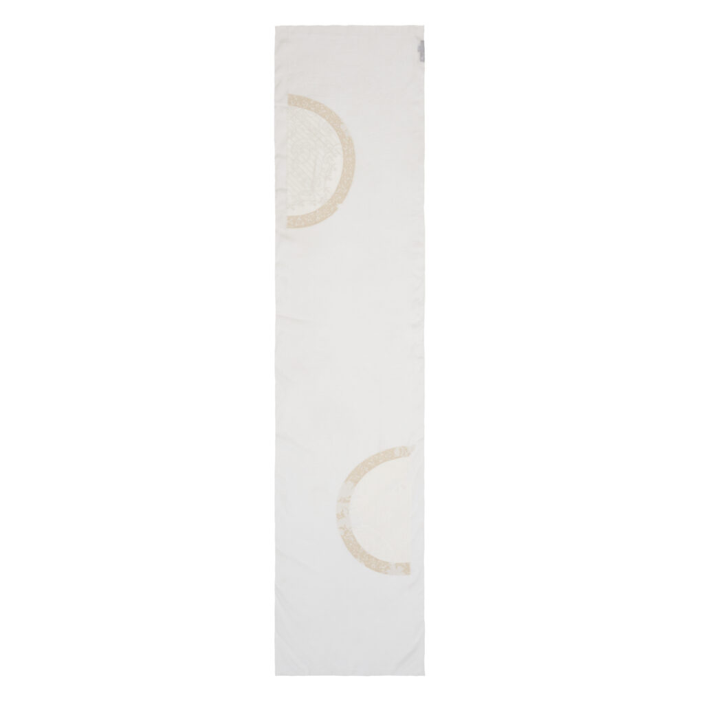 Sciarpa Jacquard Navy Bianco