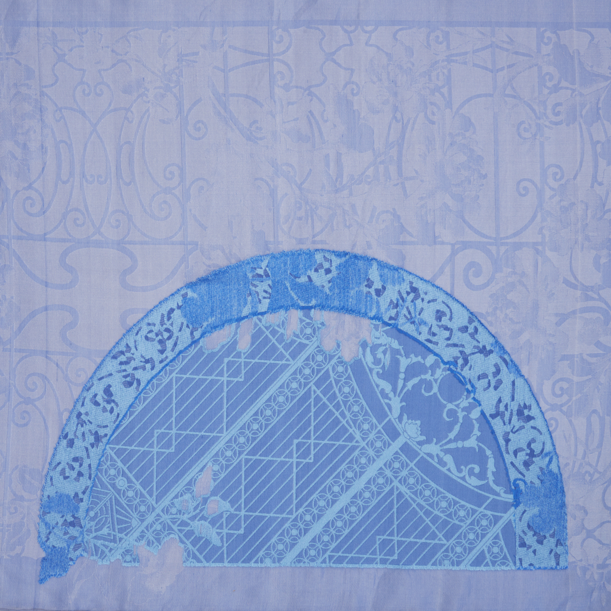 Sciarpa Jacquard Cielo