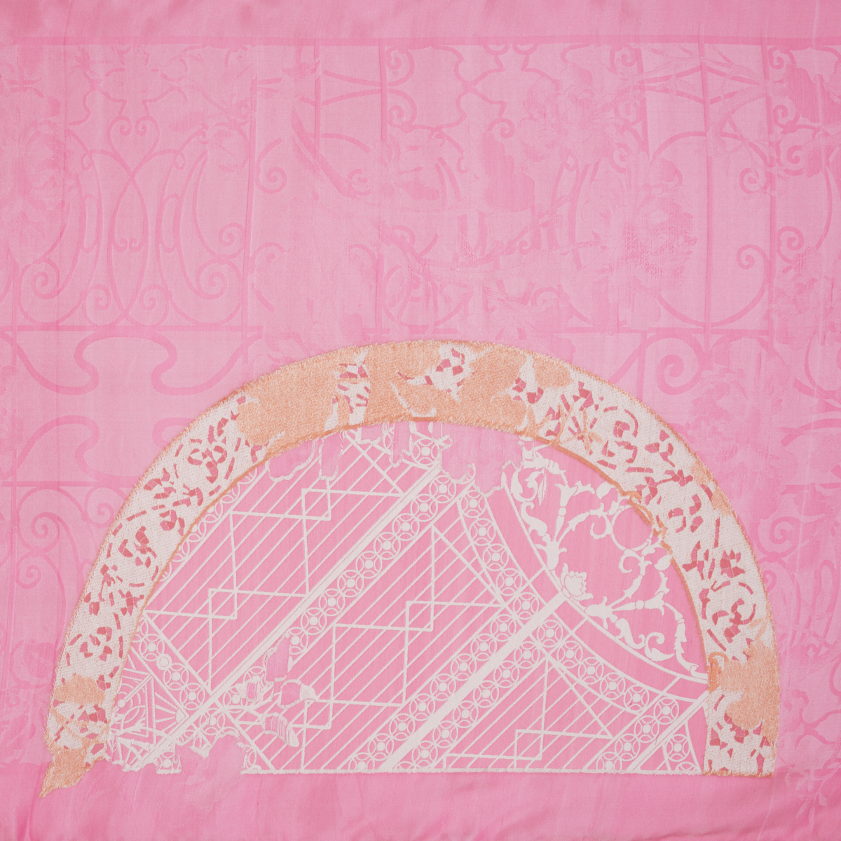 Sciarpa Jacquard Rosa